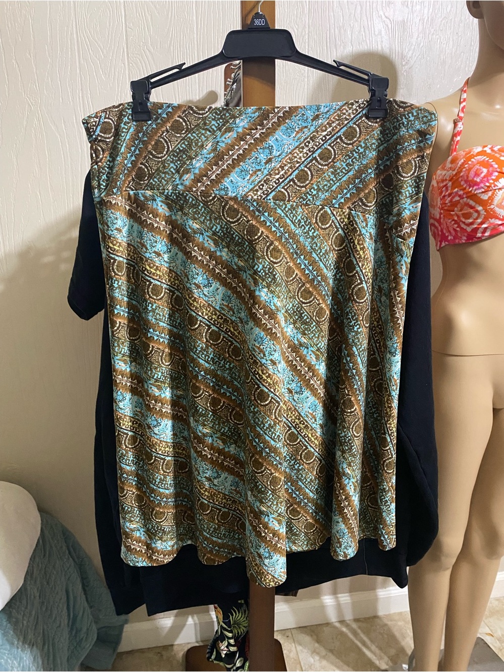 Arianne Brown and Blue Printed Skirt